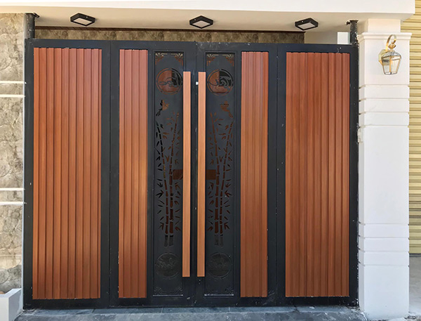 cổng gỗ nhựa bằng composite